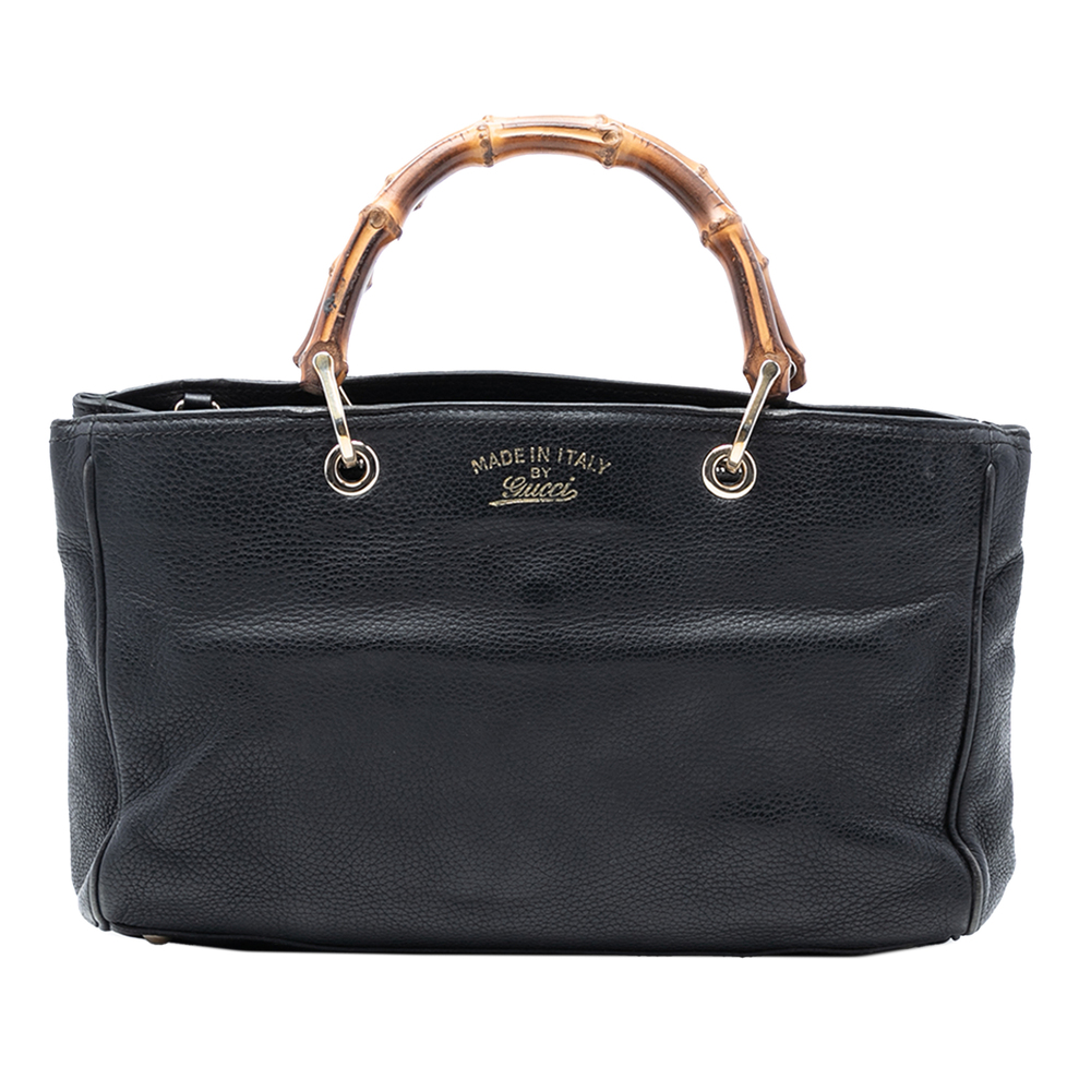 Pre-Loved Gucci Medium Calfskin Bamboo Shopper Satchel - Picture 1 of 7